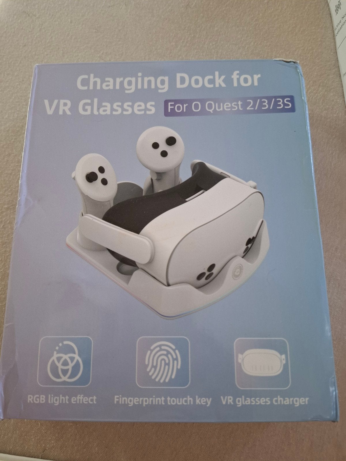 Oplaadstation voor VR-bril (Oculus Quest 2/3/3S), Nieuw, PC, RGB verlichting, Overige typen