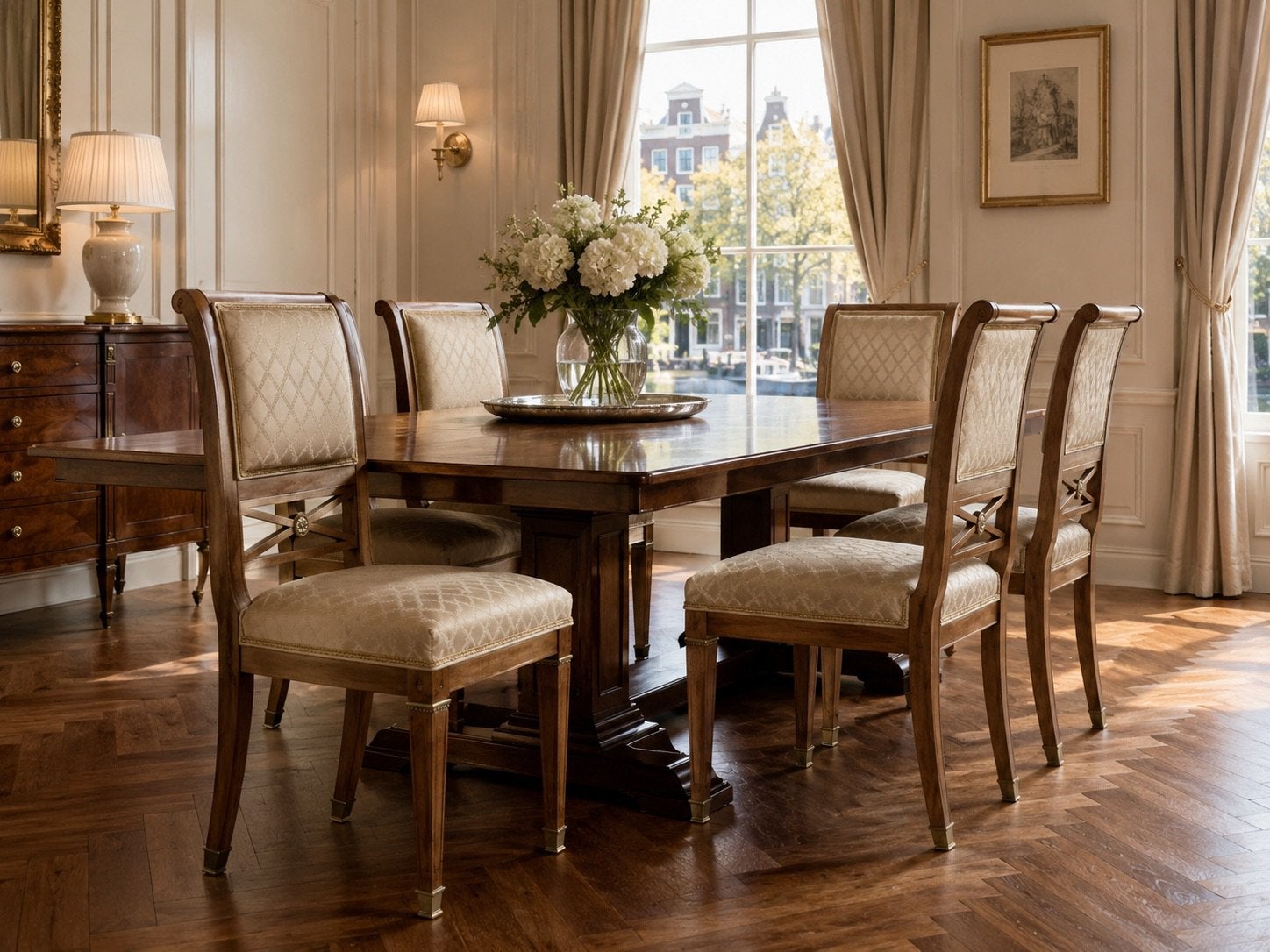 Set van 6 antieke directoire | Louis XVI eetkamerstoelen, Antiek en Kunst, Antiek | Meubels | Stoelen en Banken, Ophalen