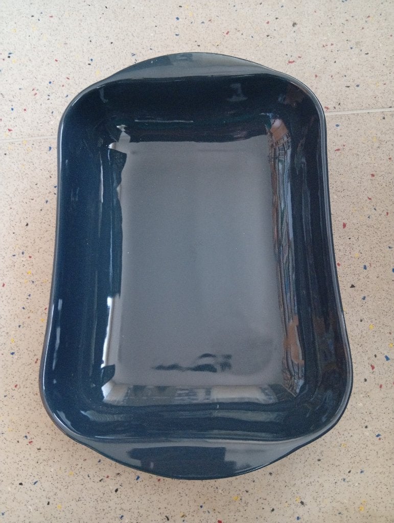 Vivo ovenschaal grijs 35 x 23 x 7, Overige typen, Ophalen of Verzenden, Zo goed als nieuw, Steen/keramiek