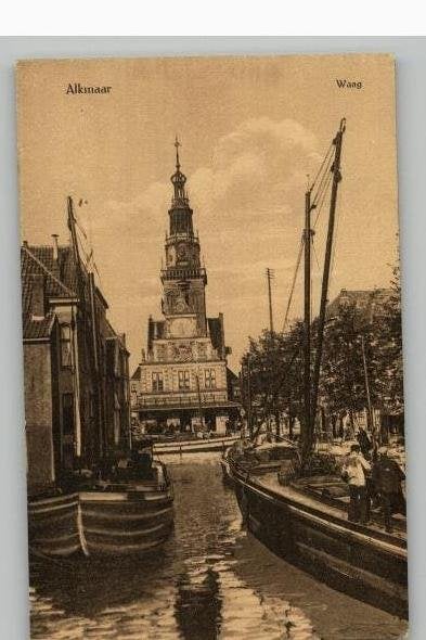 Alkmaar Waag met schepen st 1912 uitg Willfried Deyhle, Ophalen of Verzenden, Voor 1920, Gelopen, Noord-Holland