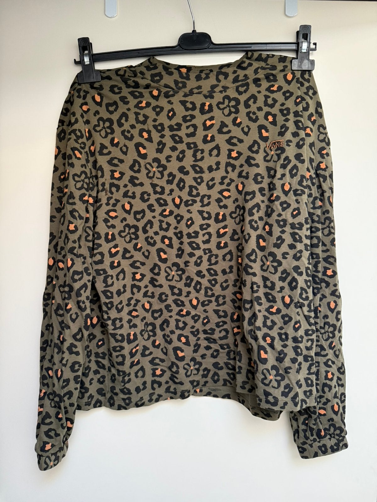 Vans truitje groen zwart panter print maat L trui, Ophalen of Verzenden, Gedragen, Maat 42/44 (L), Zwart
