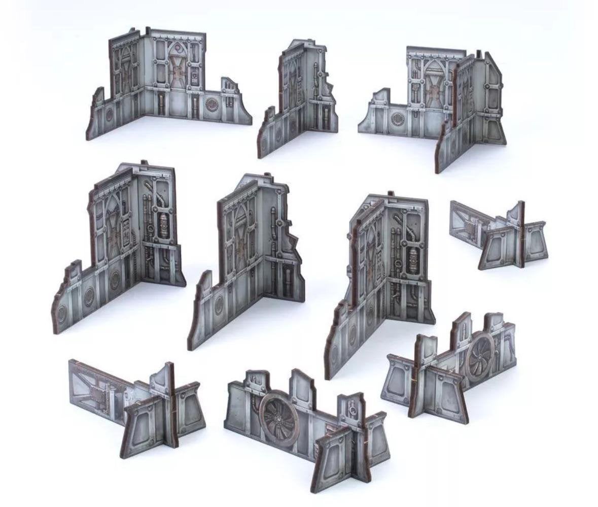 3 Sheets of kill team MDF terrains 40k, Hobby en Vrije tijd, Ophalen of Verzenden, Zo goed als nieuw, Warhammer 40000, Boek of Catalogus