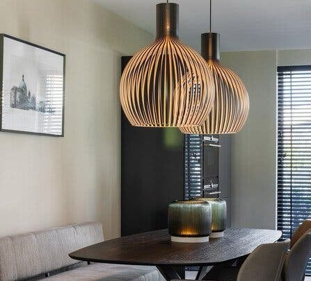 2x Origineel Octo 4240 secto design lamp, Huis en Inrichting, Lampen | Hanglampen, Ophalen, Zo goed als nieuw