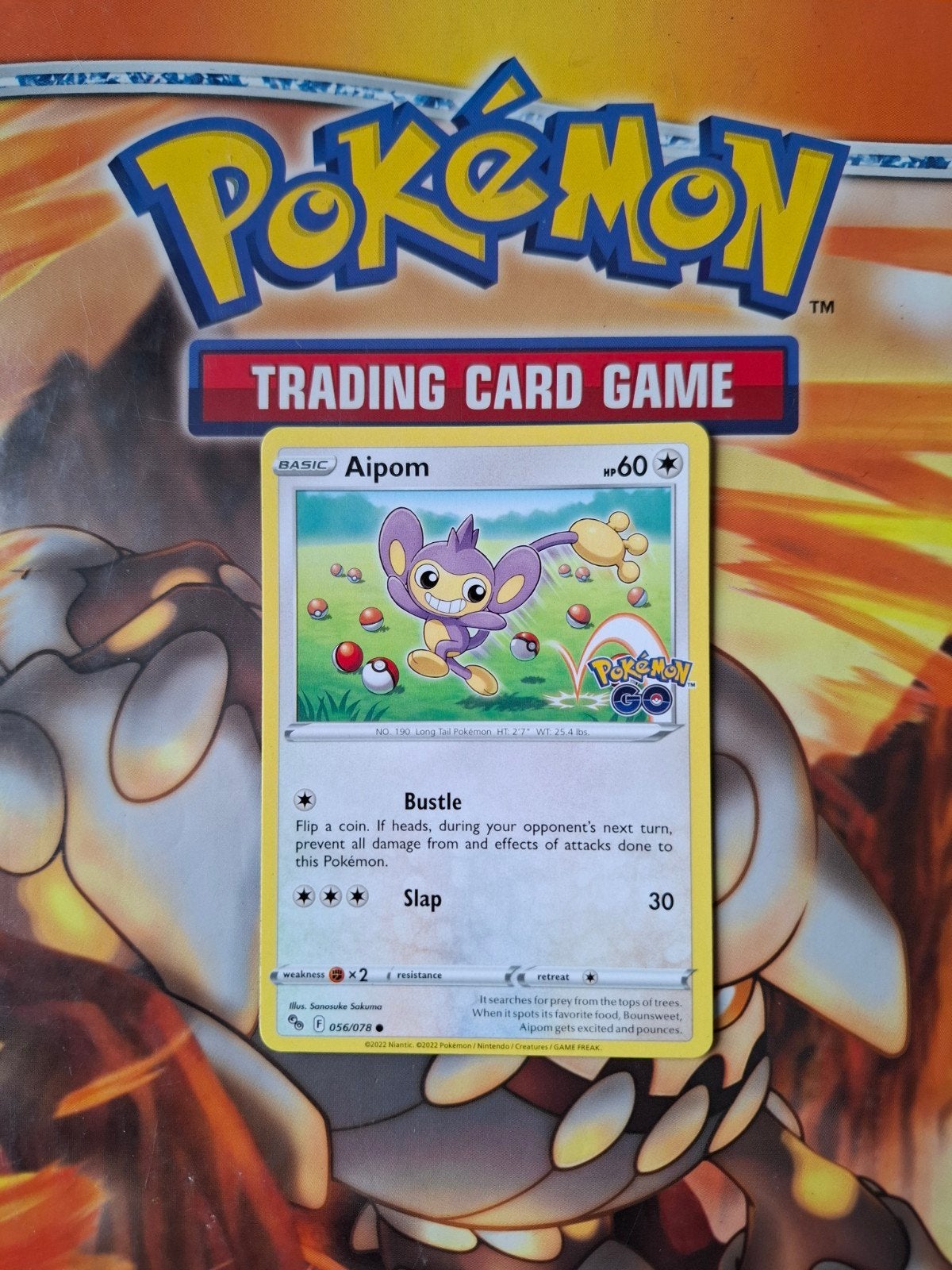 Aipom 056/078 pokemon go set kaart, Hobby en Vrije tijd, Verzamelkaartspellen | Pokémon, Ophalen of Verzenden, Zo goed als nieuw