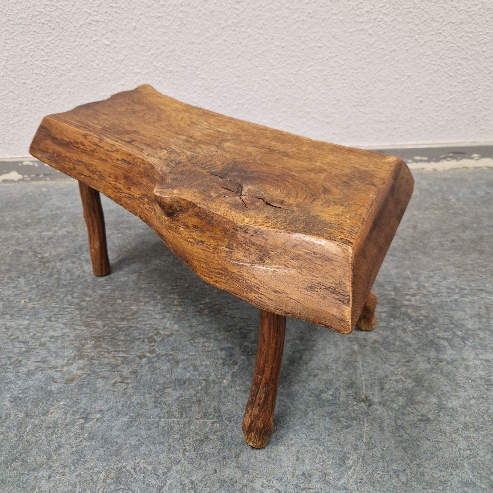 vintage boomstam tafeltje bijzettafel jaren 70 salontafel, Verzamelen, Ophalen of Verzenden, Huis en Inrichting