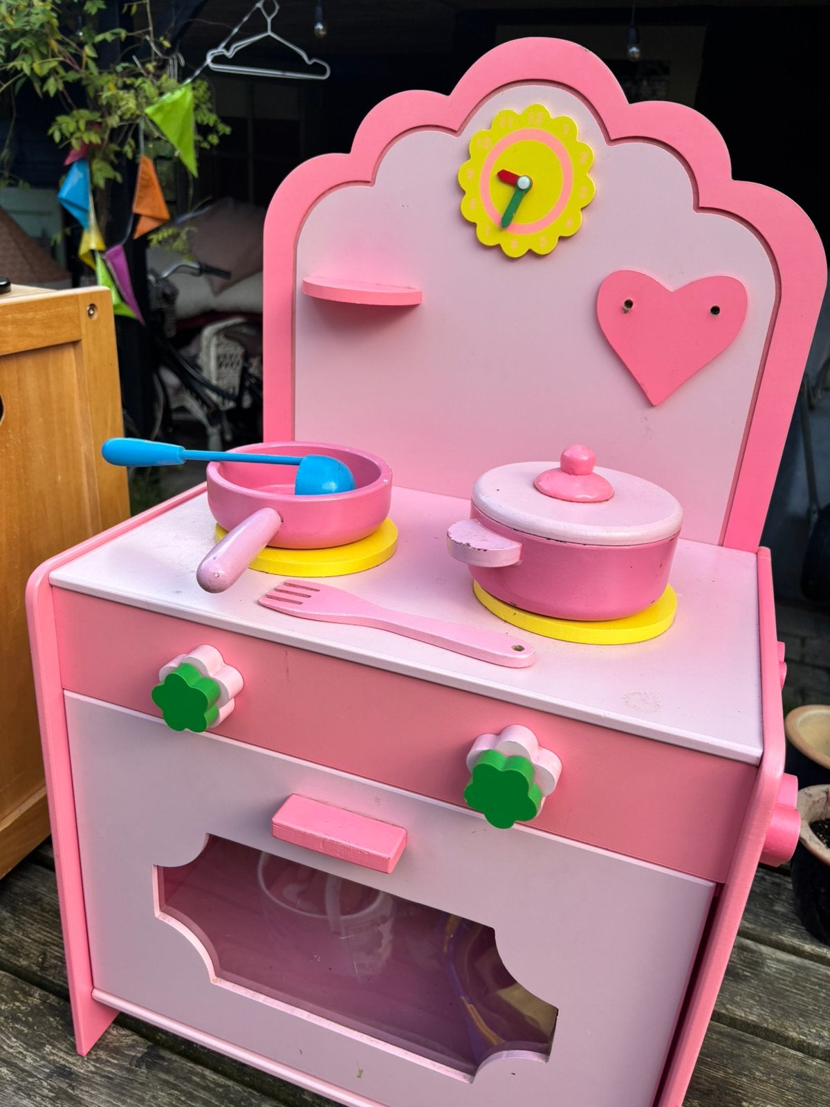 Vrolijk roze keukentje incl. accessoires, Ophalen, Gebruikt