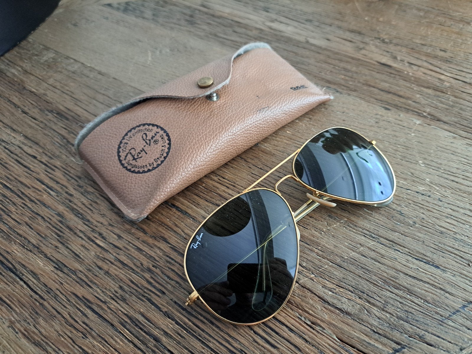 Vintage B&L Ray-Ban Aviator zonnebril DAF versie, Gebruikt, Zonnebril, Overige kleuren, Ophalen of Verzenden