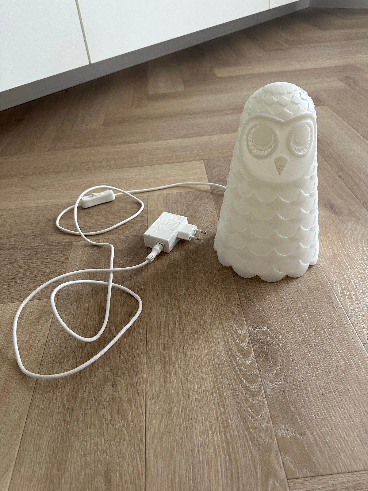 Leuke uil lamp van Ikea nachtlampje, sfeerlamp, 25 cm, Kinderlamp, Wit, Ophalen of Verzenden