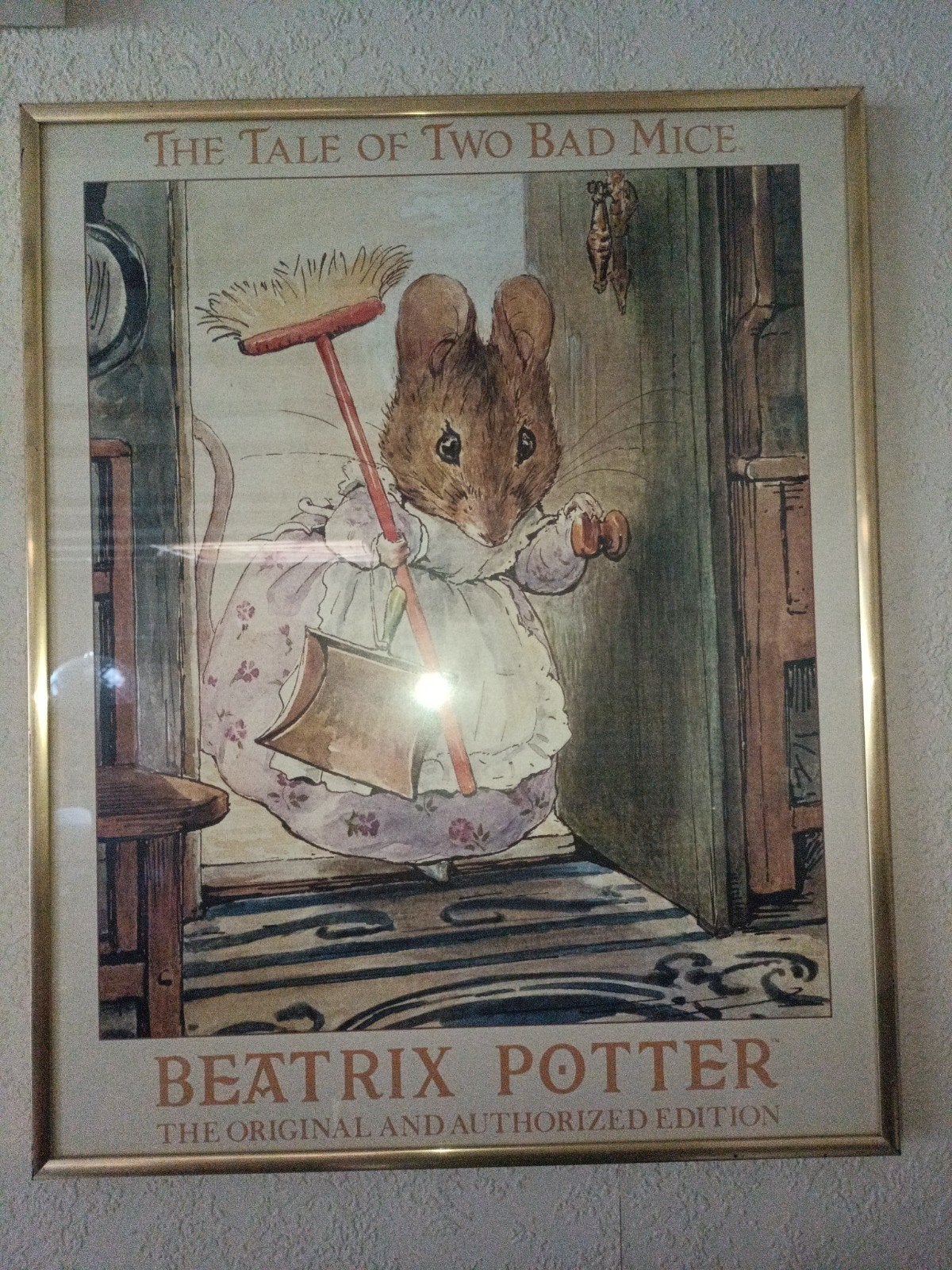 Beatrix Potter: The Tale of Two Bad Mice ingelijste print, 50 – 75, Gebruikt, Oorspronkelijke maker, Ophalen of Verzenden