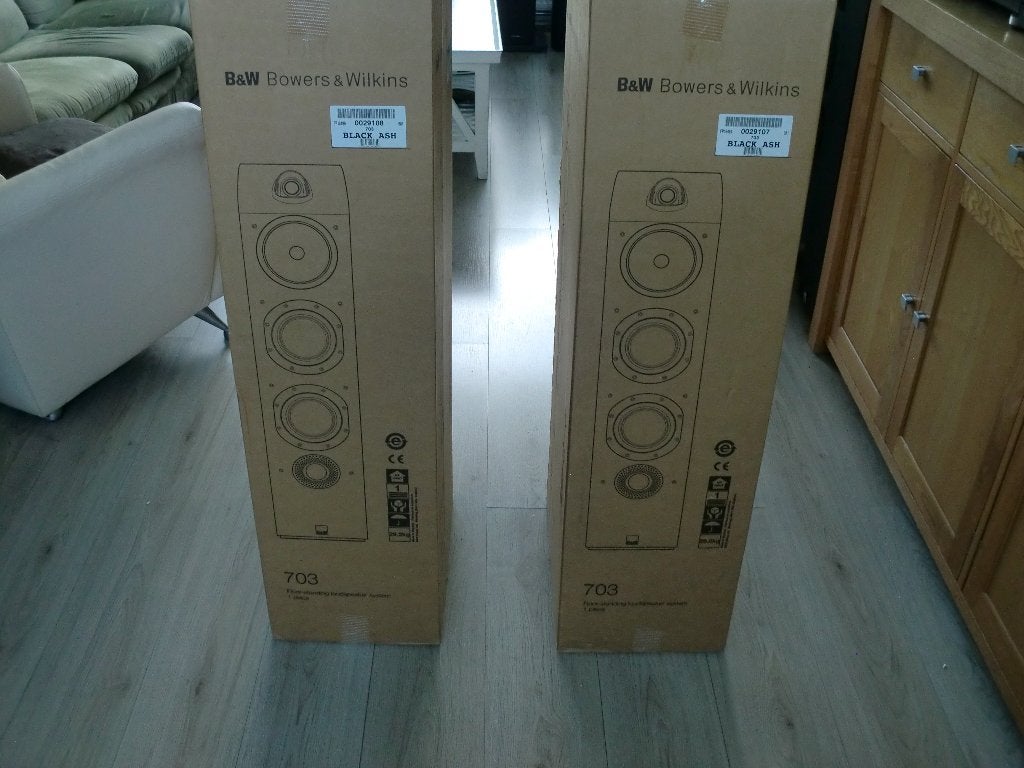 Bowers and Wilkins 703 Zgan(2008)B&W + doos Made Engeland., Stereo speakers, Zo goed als nieuw, Bowers & Wilkins (B&W), Ophalen