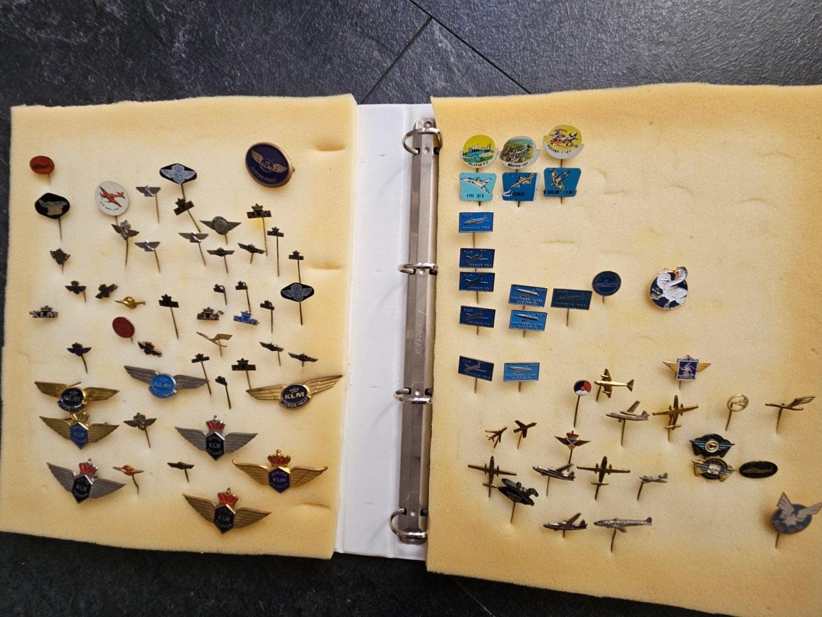 Grote verzameling vintage KLM en luchtvaart pins, Verzamelen, Luchtvaart en Vliegtuigspotten, Ophalen of Verzenden