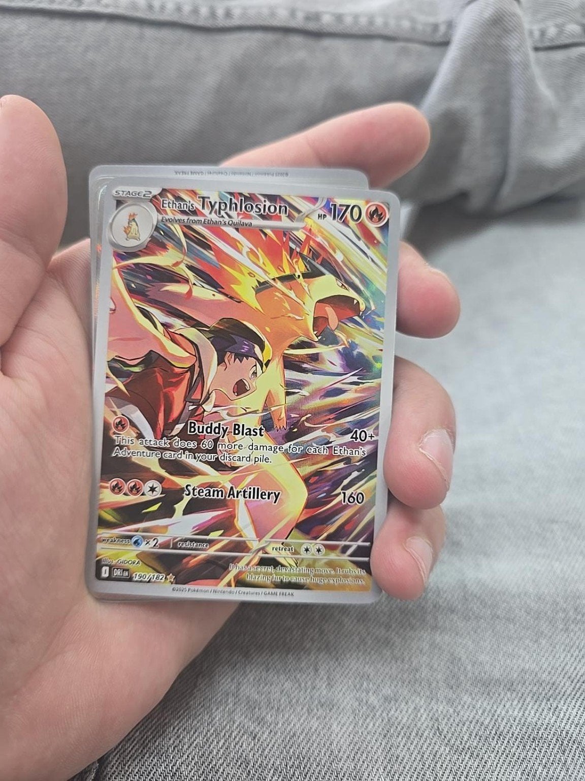 Pokémon Kaart: Ethan's Typhlosion (190/182) -, Ophalen of Verzenden, Zo goed als nieuw
