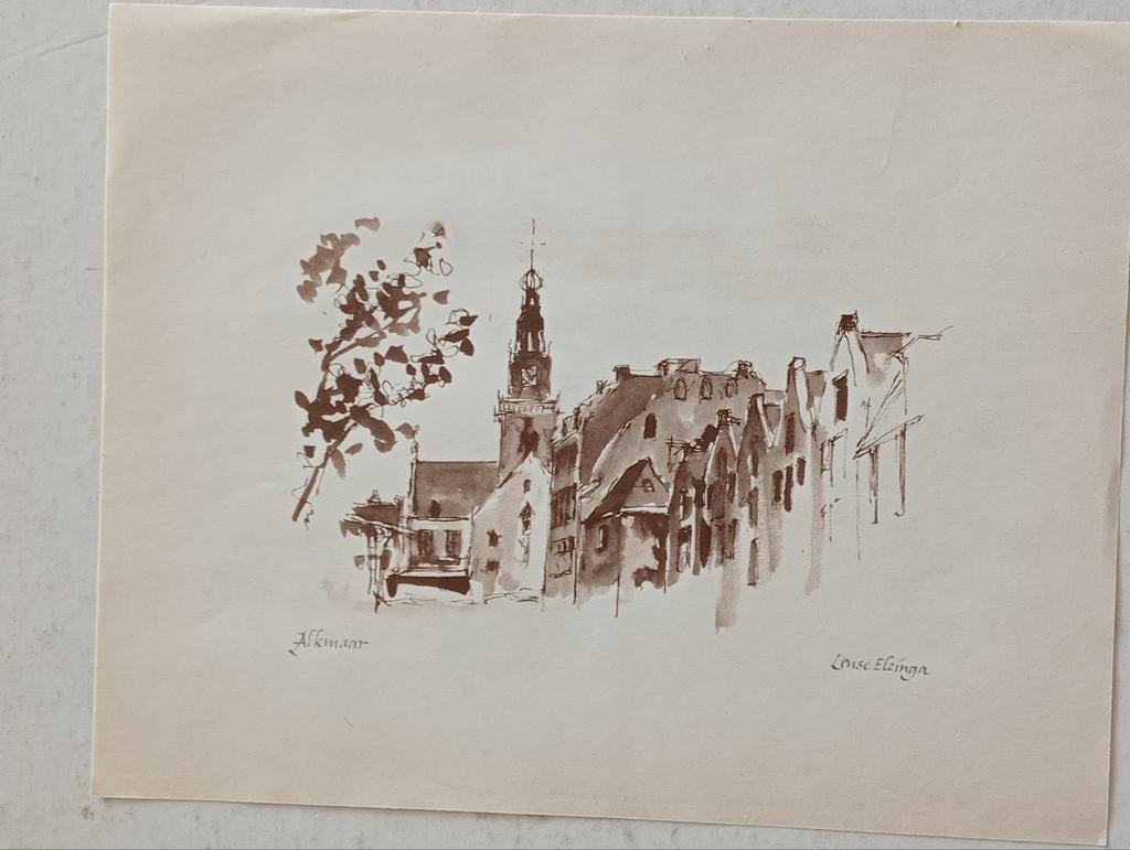 Alkmaar print, Antiek en Kunst, Ophalen of Verzenden