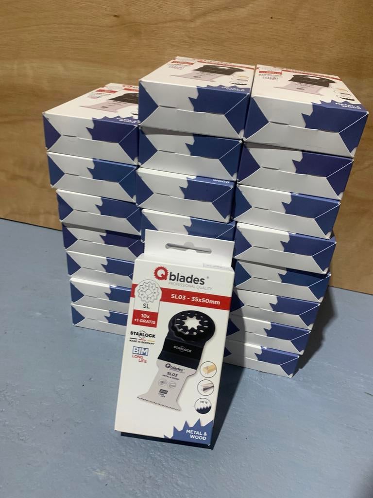 Qblades multitool zaagbladen 10+1 starlock segment zaagblad, De langeloop 12-1, Info@qblades.nl, Nieuw, Ophalen of Verzenden