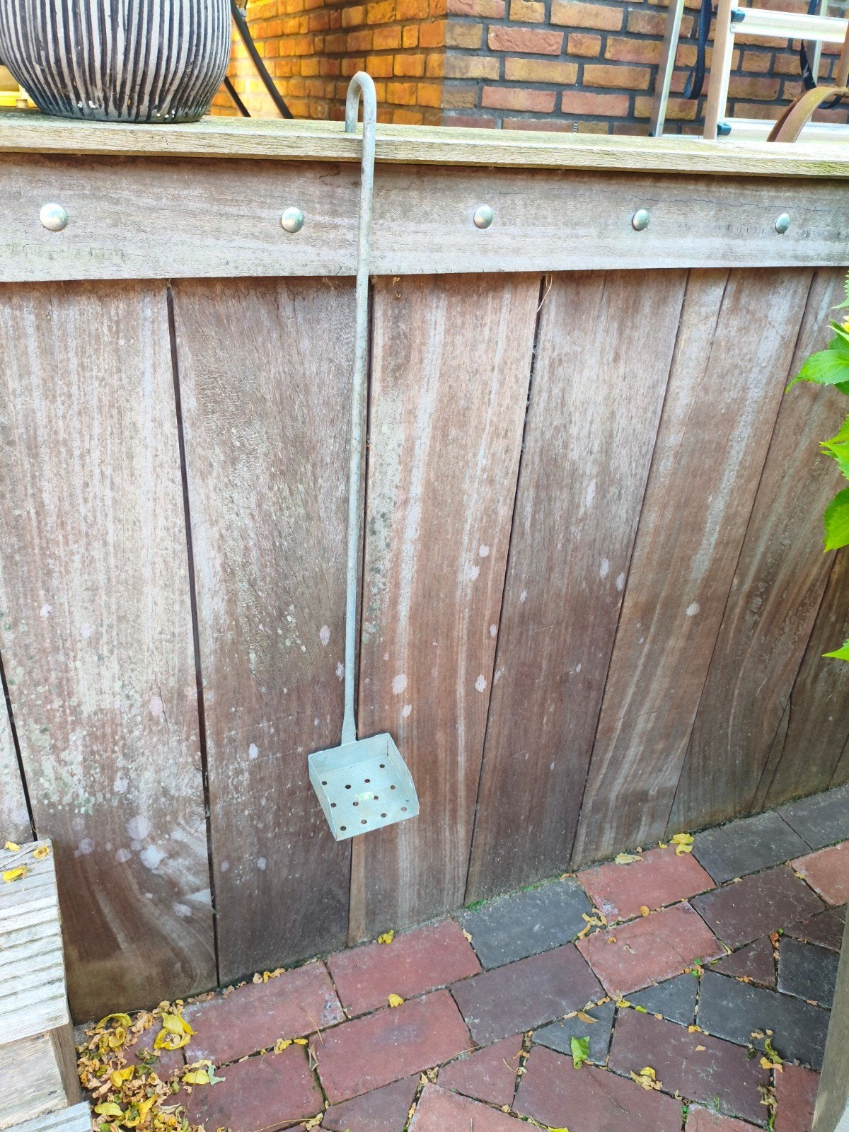 Metalen schepje met lange steel, Tuin en Terras, Hand-tuingereedschap, Ophalen, Gebruikt, Schop, Onbekend