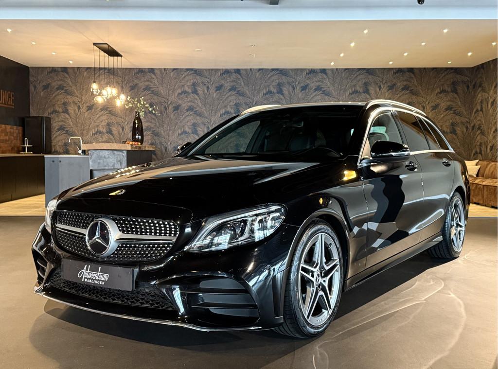 Mercedes-Benz C-Klasse Estate 200 AMG I Facelift I Virtual C, Auto's, Mercedes-Benz, 4 cilinders, 1465 kg, Zwart, Leder