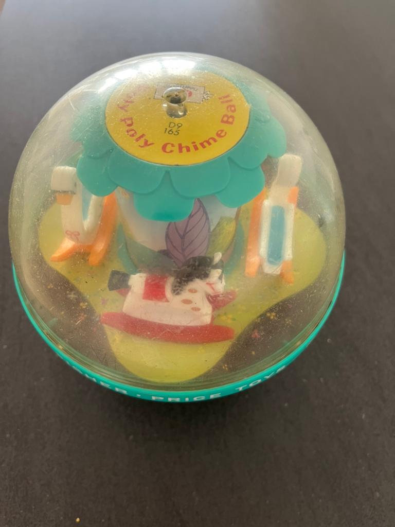 Vintage tuimelaar fischer price, roly poly chime ball, Ophalen of Verzenden, Gebruikt, Met geluid