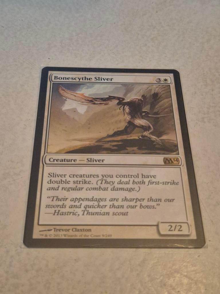 Magic: The Gathering - Bonescythe Sliver (M14), Ophalen of Verzenden, Zo goed als nieuw, Losse kaart