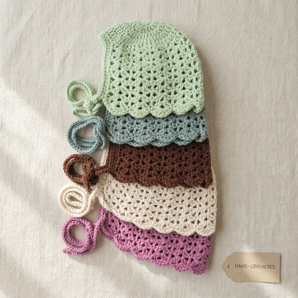 Schattige Gehaakte Babybonnet / Babymutsje – Nieuw!, Jongen of Meisje, Handgemaakt, Nieuw, Ophalen of Verzenden
