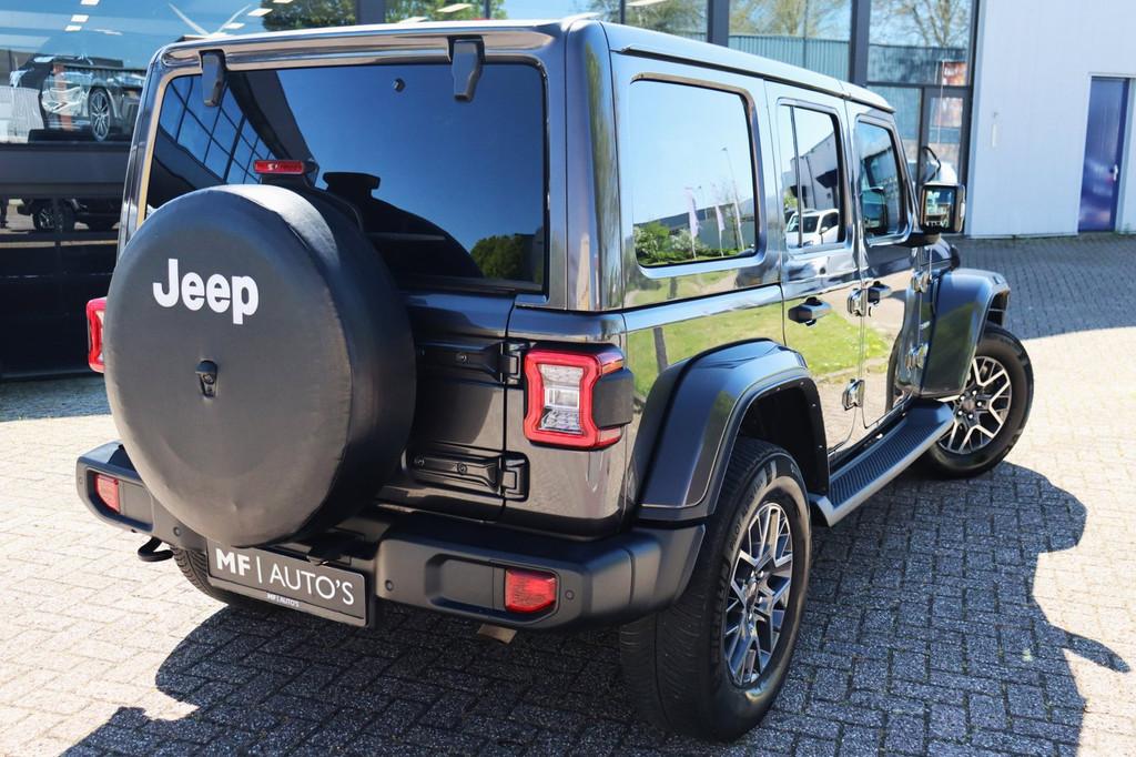 Jeep Wrangler Unlimited 4xe 380 Sahara|Leder|360|ACC|Stuur &, Auto's, Jeep, Automaat, 4 cilinders, 2248 kg, Vierwielaandrijving