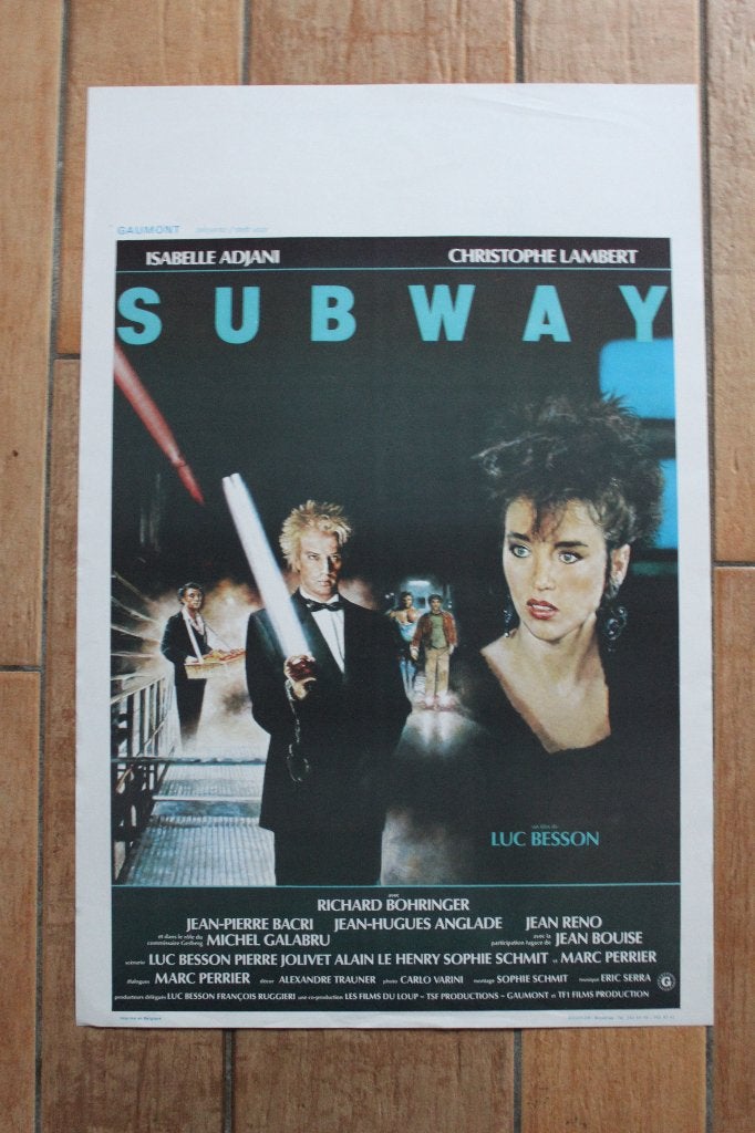 filmaffiche Subway 1985 Luc Besson filmposter, Verzamelen, Rechthoekig Staand, Ophalen of Verzenden, Zo goed als nieuw, A1 t/m A3