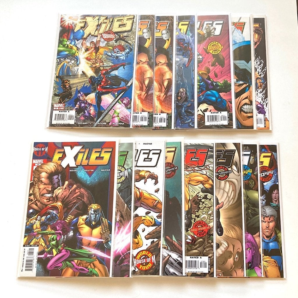 14 x Exiles 69-82 (set) Marvel Comics 2001 (First Series), Ophalen, Amerika, Tony Benard, Nieuw