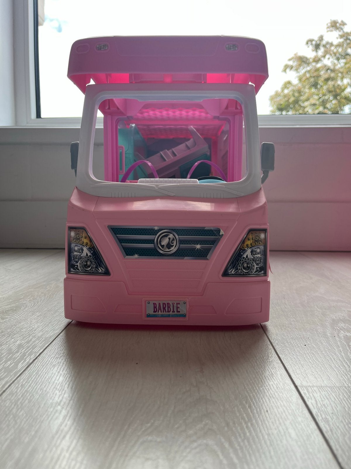 Barbie Camper Roze met Accessoires, Ophalen, Gebruikt