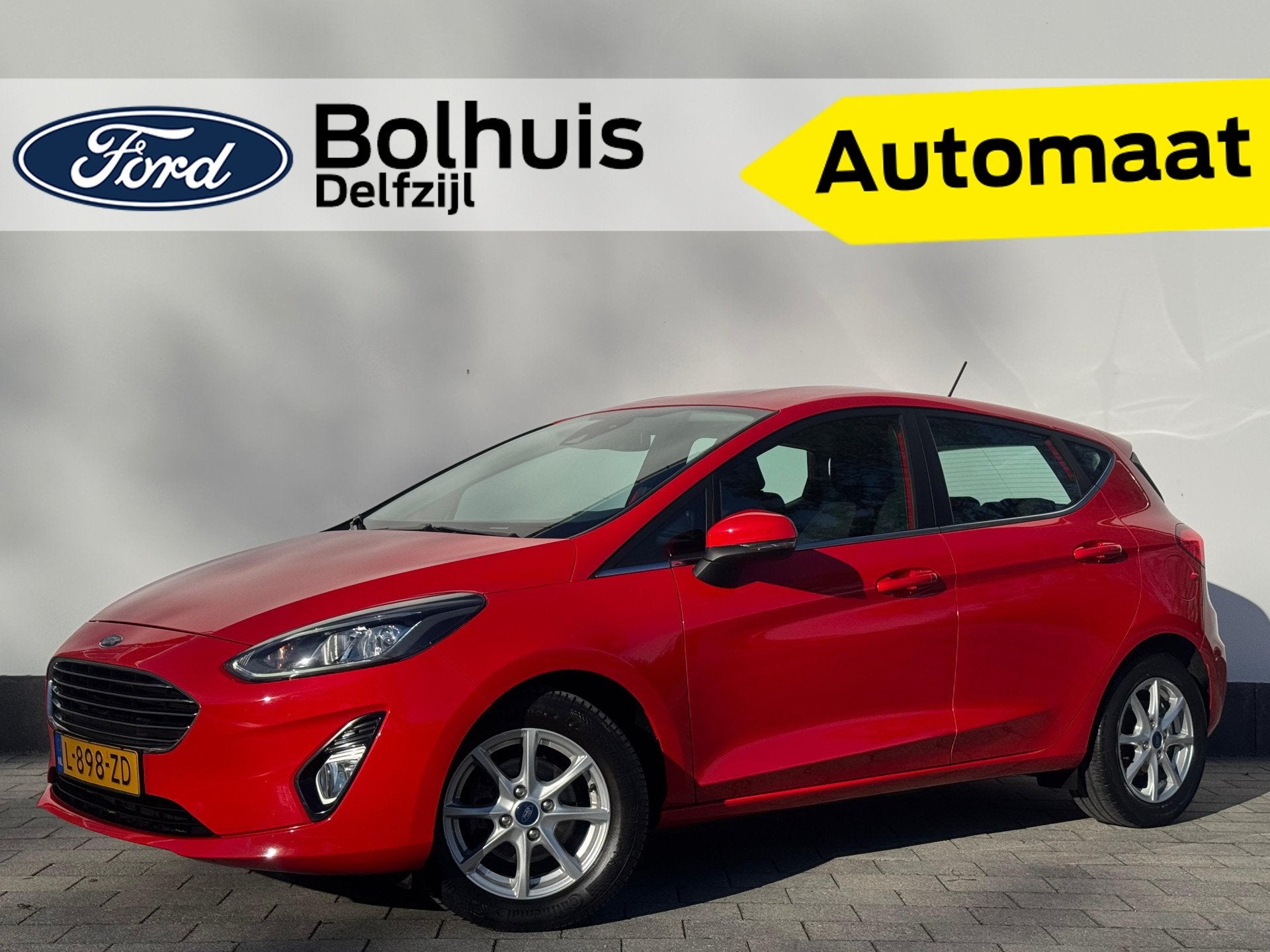 Ford Fiesta EcoBoost Hybrid 125pk Titanium | Automaat | LED, Auto's, Euro 6, 49 €/maand, Origineel Nederlands, Bedrijf