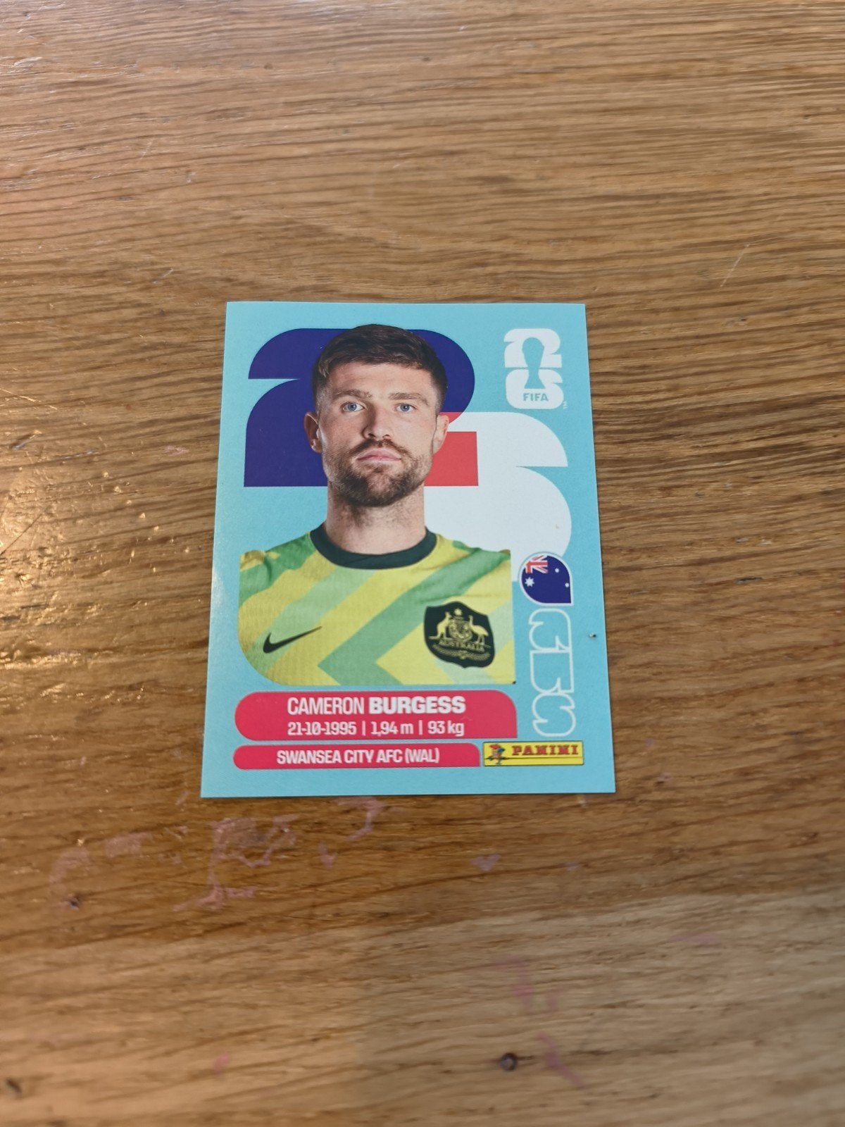 Panini FIFA 2026 Cameron Burgess sticker, Ophalen of Verzenden, Nieuw, Buitenlandse clubs, Spelerskaart