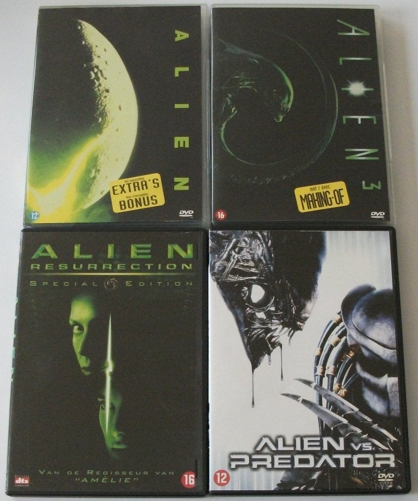 Dvd *** ALIEN *** 4 stuks, Cd's en Dvd's, Engels, Nederlands, Ophalen of Verzenden, Zo goed als nieuw