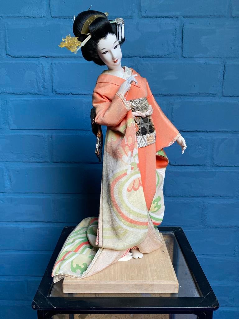 Vintage Japanse Geisha Kimono Pop - Handgemaakt, Verzamelen, Ophalen, Zo goed als nieuw, Pop