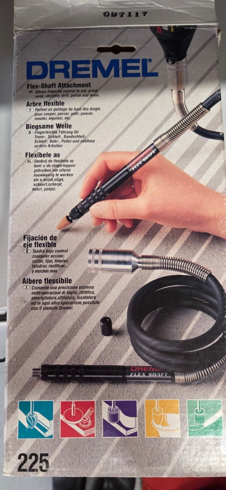Dremel Flexibele As 225 - Precisie Hulpstuk voor Dremel, Ophalen of Verzenden, Zo goed als nieuw