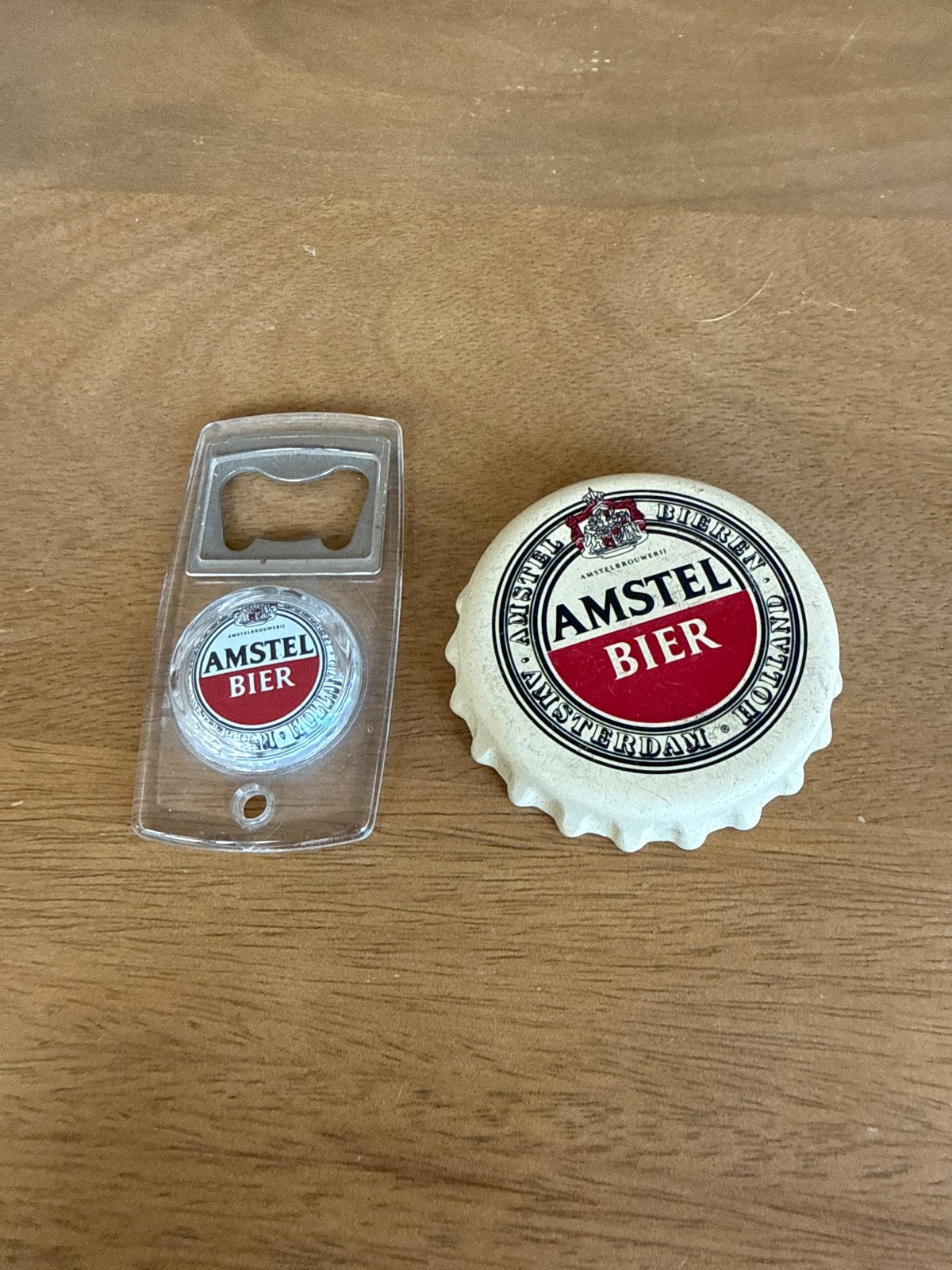 Amstel Bier Flessenopener Set - Vintage Collectors Items, Ophalen of Verzenden, Gebruikt, Gebruiksvoorwerp