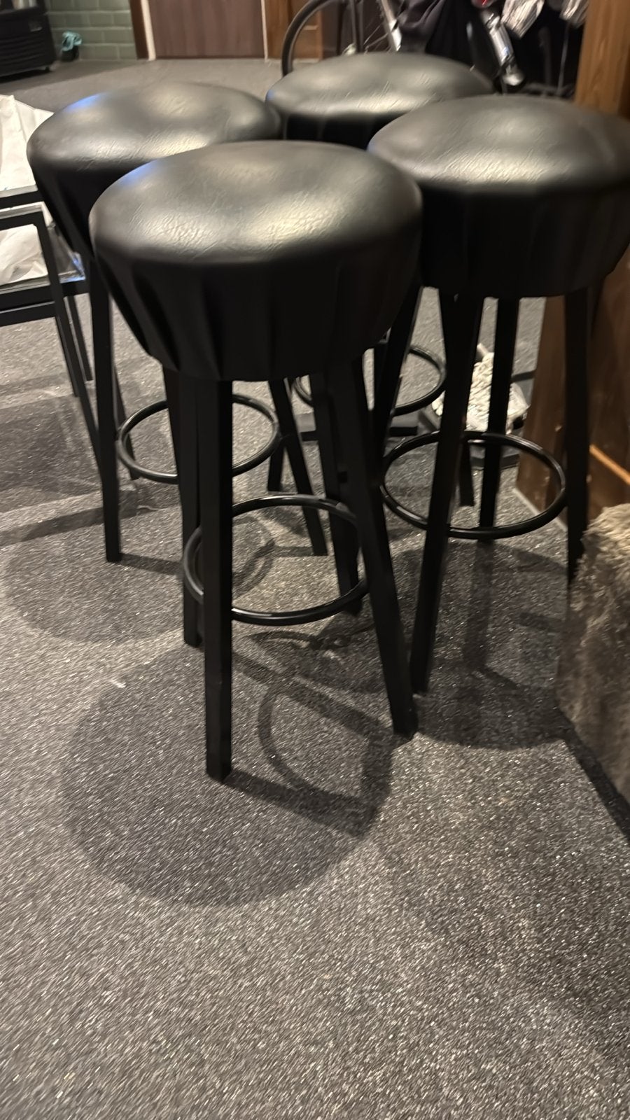 Professionele zwarte barkrukken - Zeer goede staat, Ophalen of Verzenden, Zo goed als nieuw, 90 cm of meer, Metaal