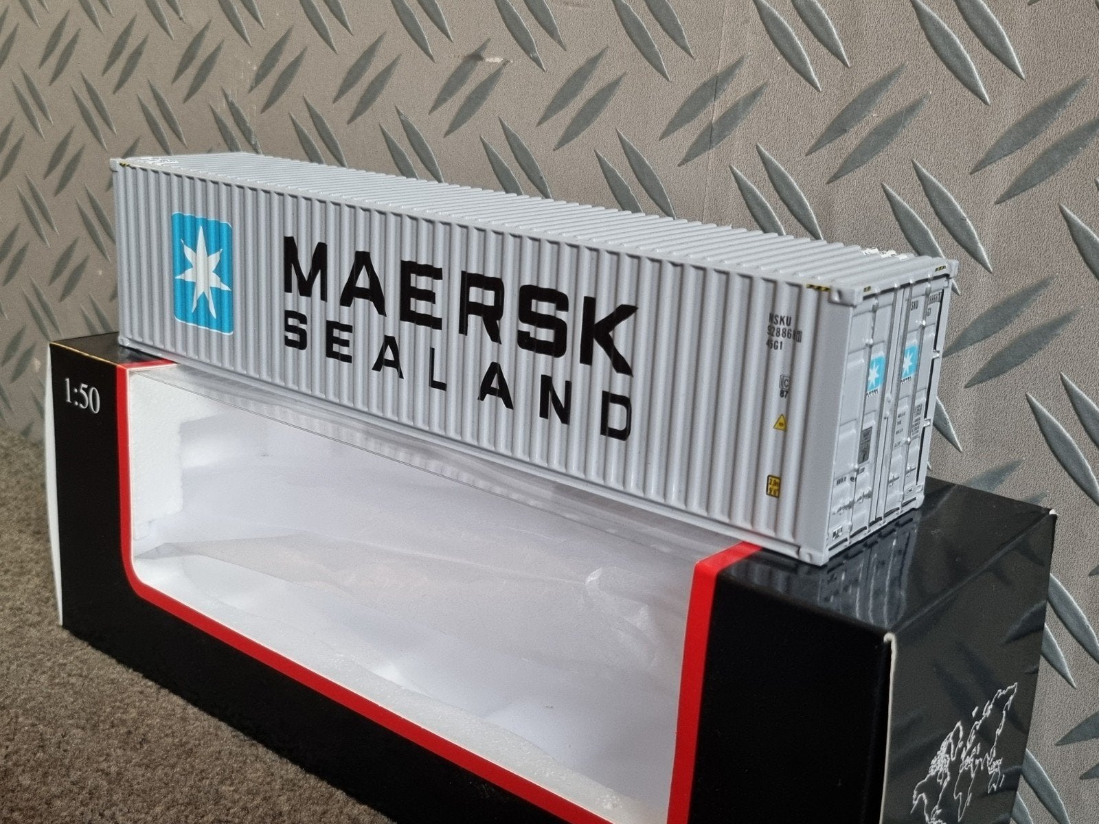Maersk Sealand 40FT container., Hobby en Vrije tijd, Modelauto's | 1:50, Ophalen of Verzenden, Nieuw, Bus of Vrachtwagen, Tekno