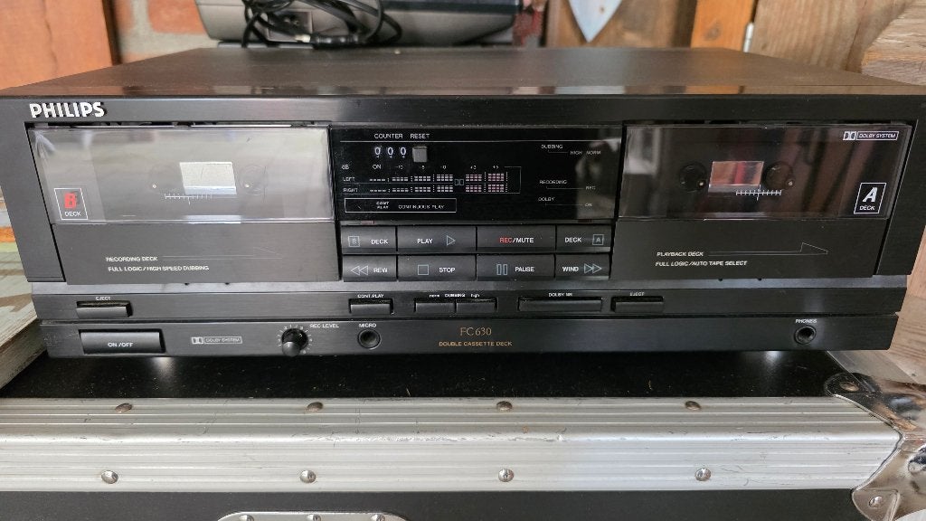 cassette deck, Audio, Tv en Foto, Cassettedecks, Ophalen, Dubbel, Philips