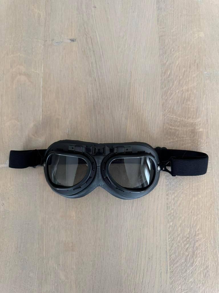 Retro motorbril zwart, Motoren, Ophalen, Tweedehands, Heren, Overige typen