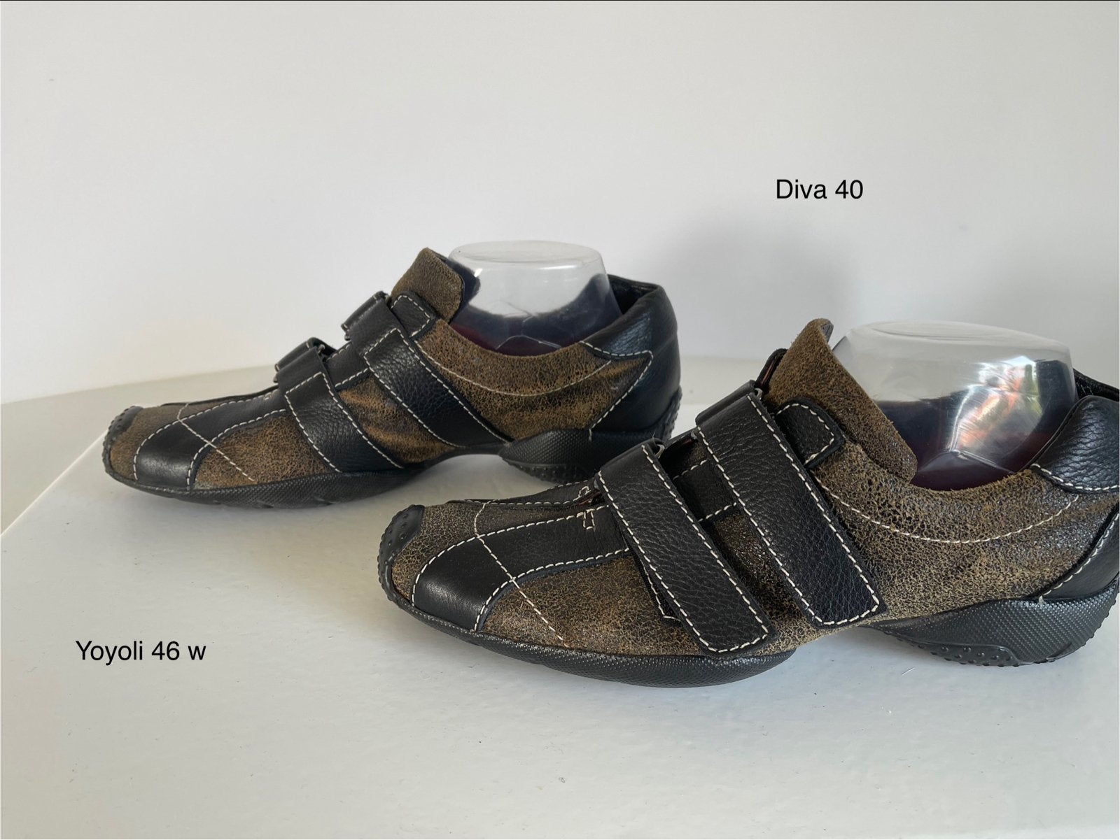 46W) Diva comfortabele damesklittenbandschoenen maat 40, Bruin, Ophalen of Verzenden, Sneakers of Gympen, Zo goed als nieuw