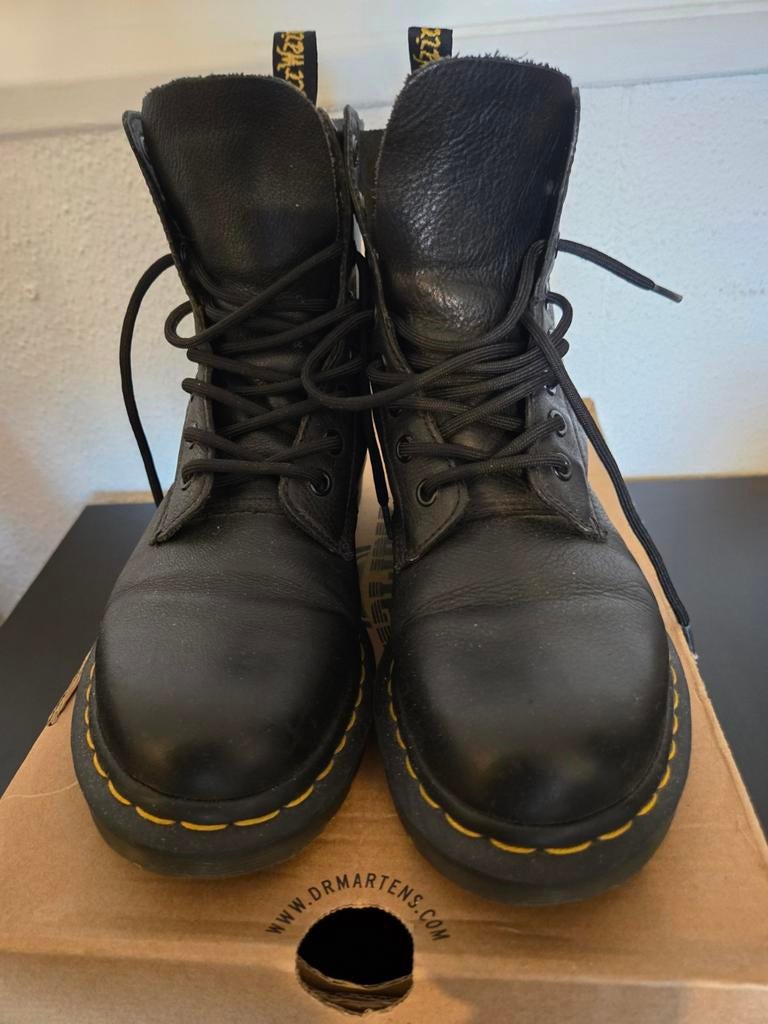 Dr. Martens 1460 Pascal Virginia Leer Maat 38, Zwart, Lage of Enkellaarzen, Ophalen of Verzenden, Dr. Martens