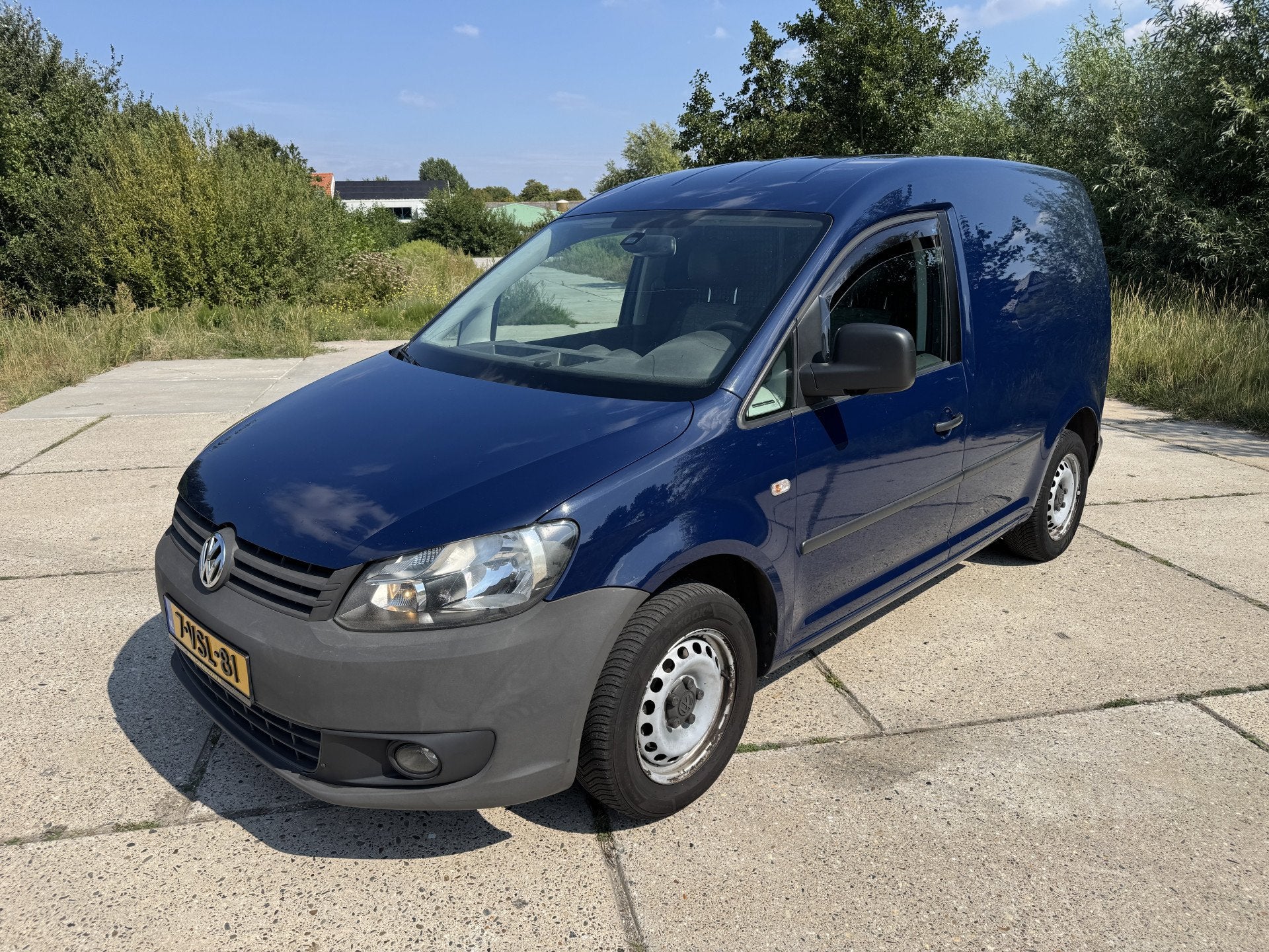 Volkswagen Caddy 1.6 TDI airco carplay navigatie schuifeur, Auto's, Voorwielaandrijving, Euro 5, 4 cilinders, Leder en Stof