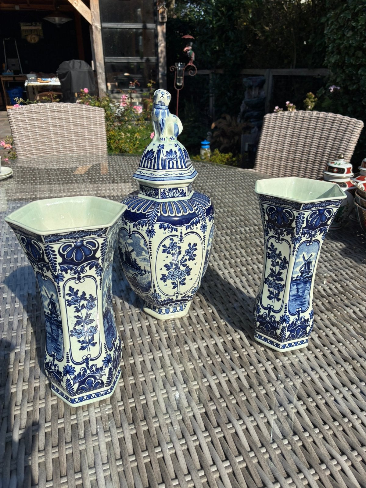 Kaststel in Delfts blauw by Boch, Ophalen
