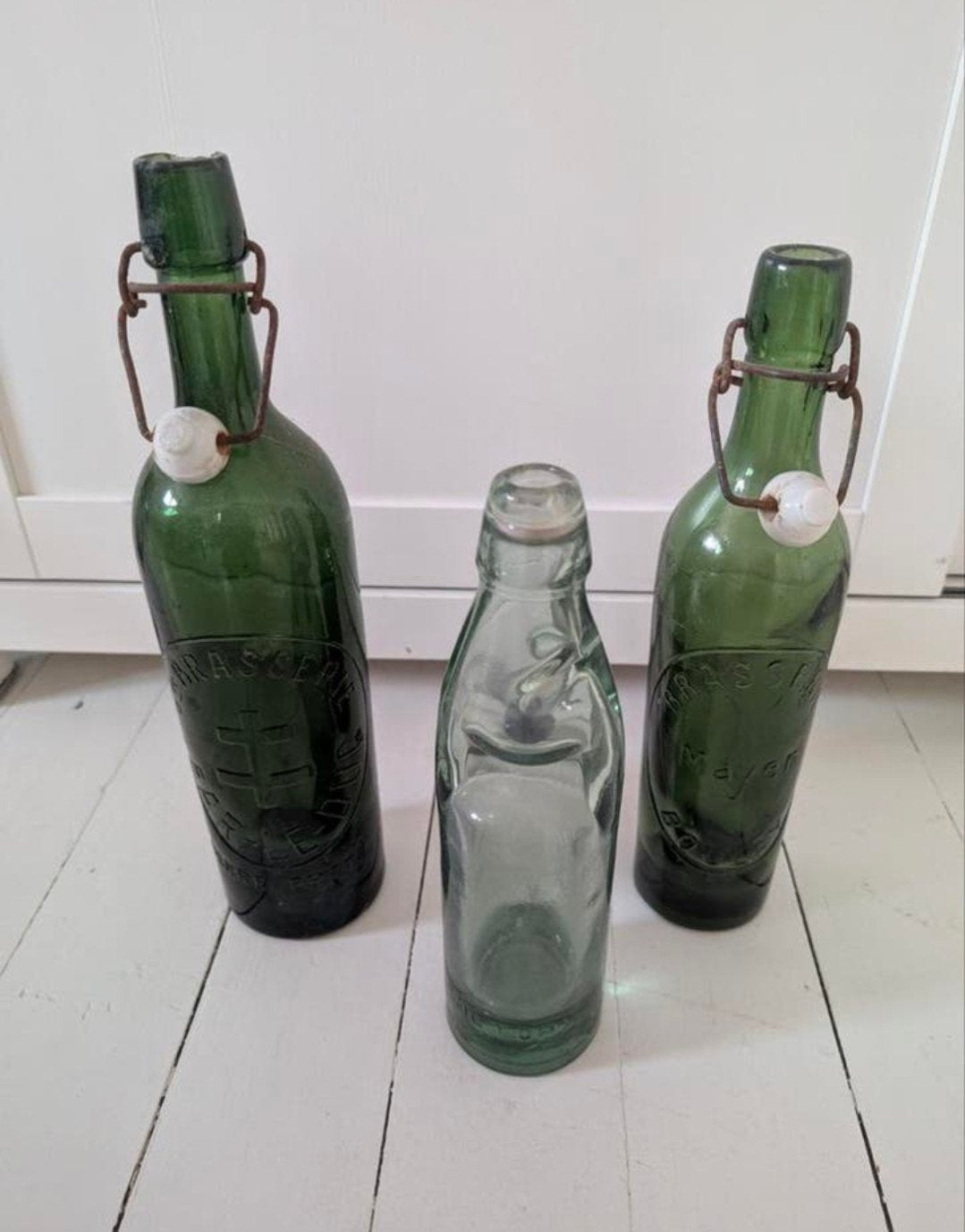 Glazen flessen, Ophalen of Verzenden, Overige kleuren, Glas, Minder dan 50 cm