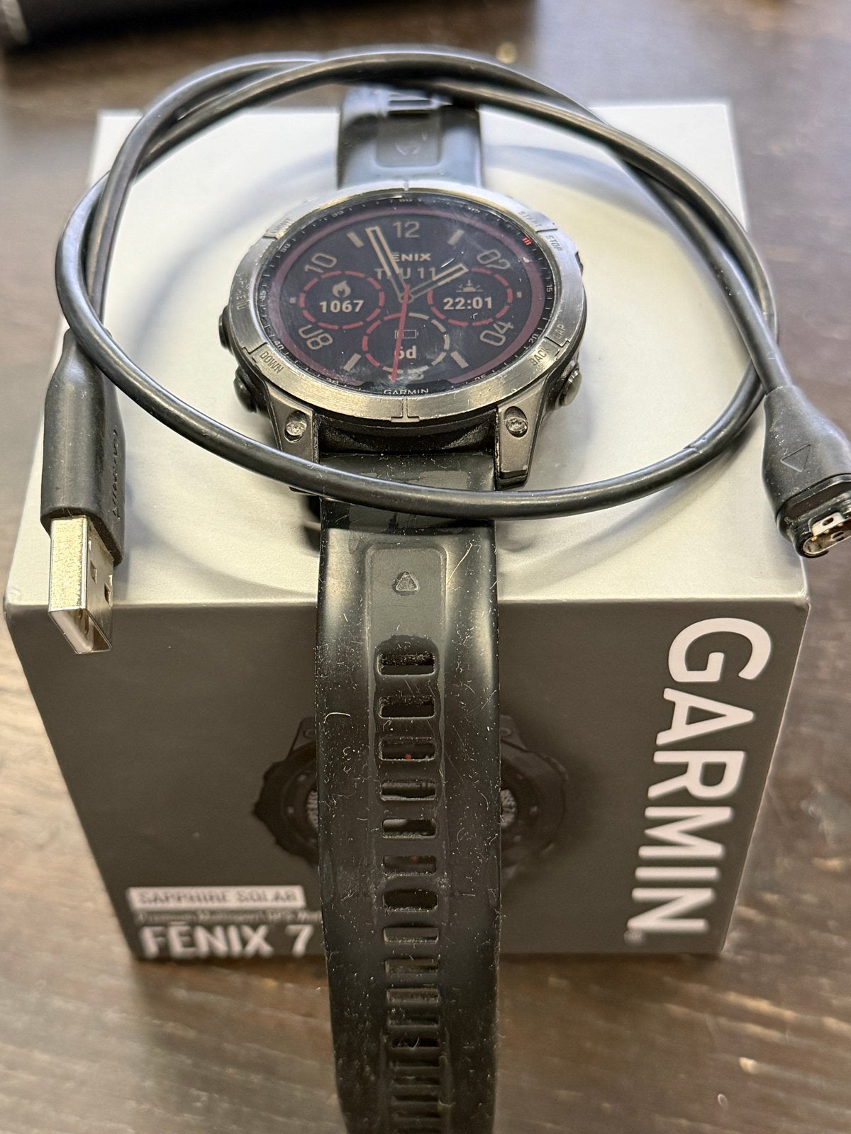 Garmin Fenix 7 Sapphire Solar Multisport GPS Horloge, Sieraden, Tassen en Uiterlijk, Sporthorloges, Zwart, Ophalen of Verzenden