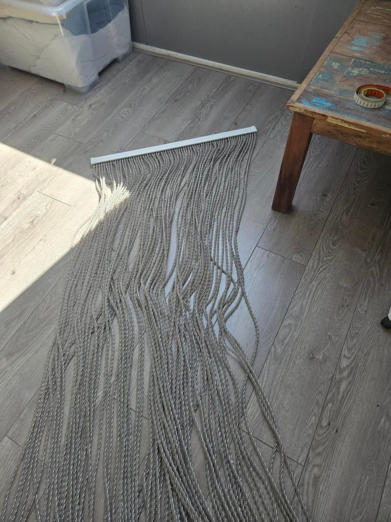 Vliegengordijn, zgan, doorzichtig grijs, 77x210 cm, Ophalen of Verzenden