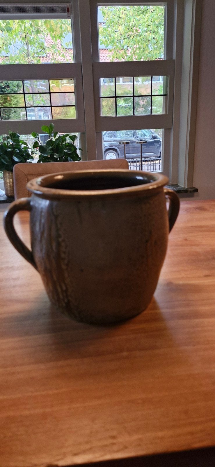 Vintage Confit Pot - Aardewerk - 12x15 cm, Antiek en Kunst, Ophalen