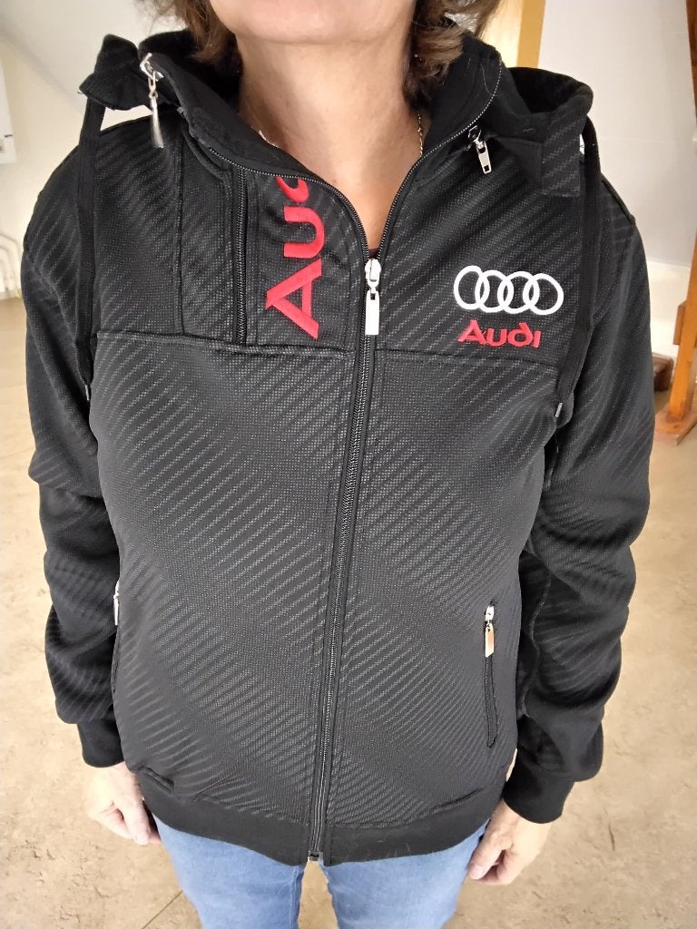 Sportief Audi jack / vest. Met afritsbare capuchon., Zwart, Nieuw, Overige maten, Ophalen of Verzenden