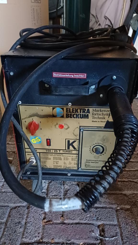 Elektra Beckum MIG/MAG 150/2 T Turbo Lasapparaat met gasfles, Ophalen of Verzenden