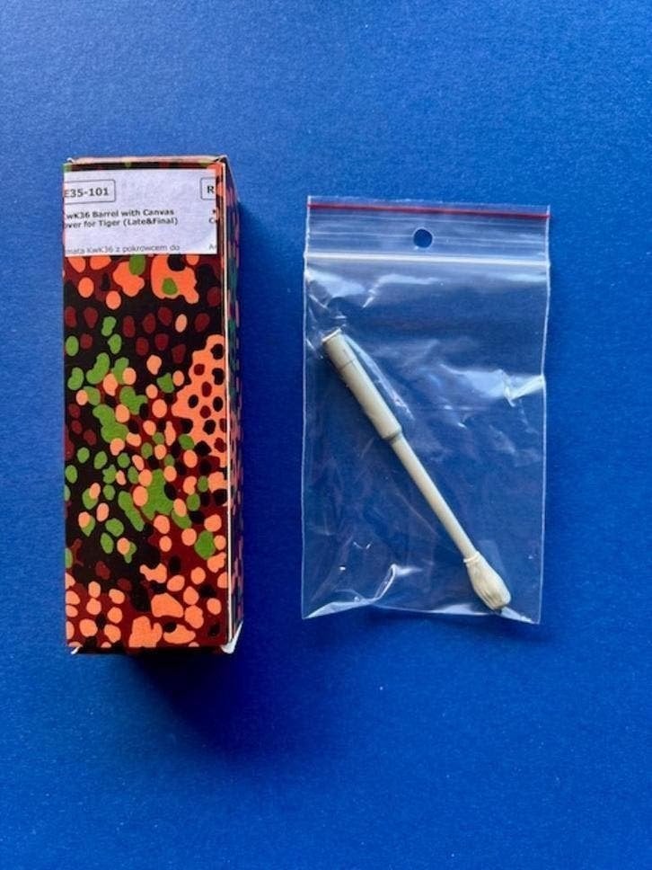 PanzerArt	RE35-101	Barrel with canvas cover for Tiger I tank, Overige merken, Tank, 1:32 tot 1:50, Nieuw
