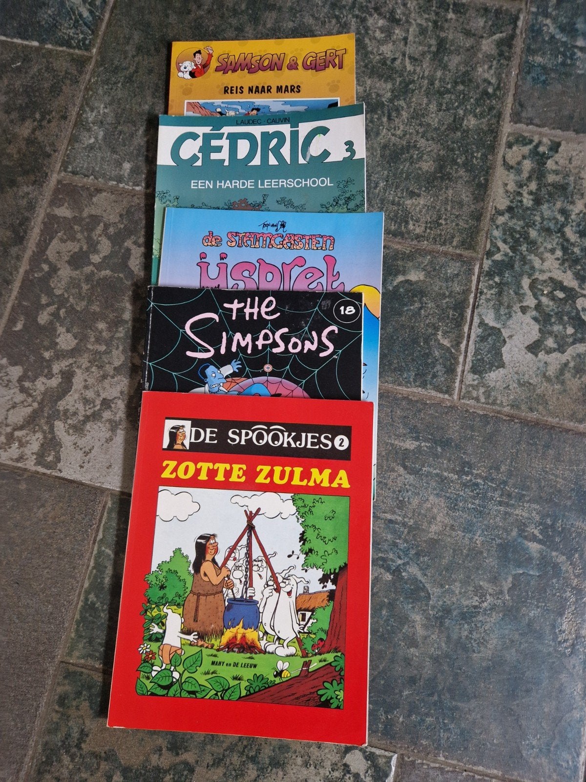Diverse stripboeken: Samson & Gert, Cédric, Simpsons en meer, Boeken, Meerdere stripboeken, Ophalen, Gelezen