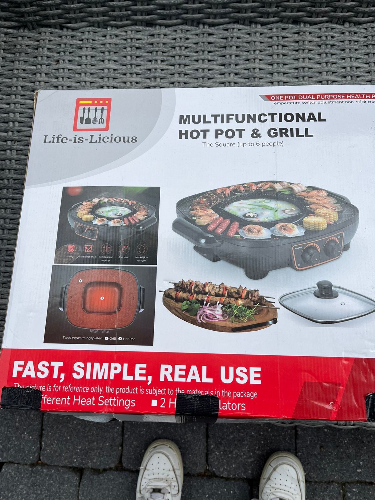 Hot pot en grill, Ophalen of Verzenden, Zo goed als nieuw, 4 t/m 7 personen
